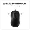 Perixx PERIMICE-209U Mouse Wired USB Basic 1000DPI Optical Sensor 3 Button 1.8M Cable for Windows 7/8/10, Linux, Mac OS, Chrome OS, Raspberry Pi (Black)