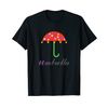 Polka Dot Cartoon Umbrella Print T-Shirt