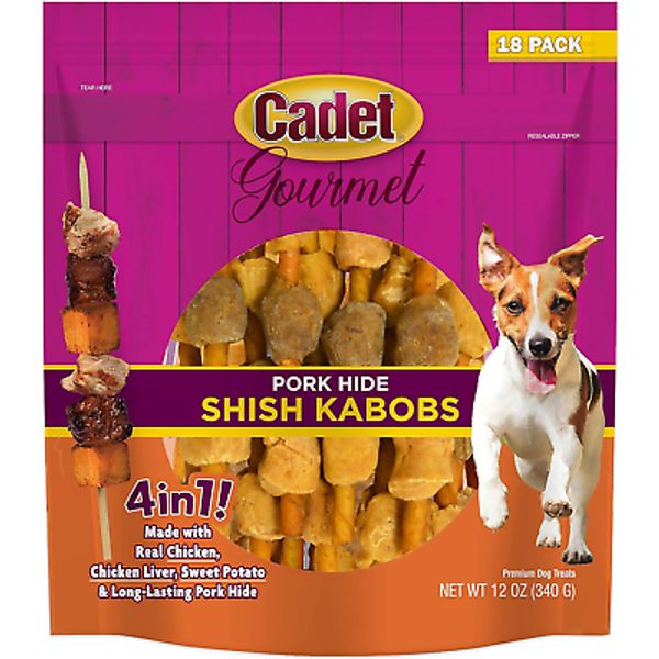 Gourmet Pork Hide Shish Kabob Dog Treats 5" (18 Count)