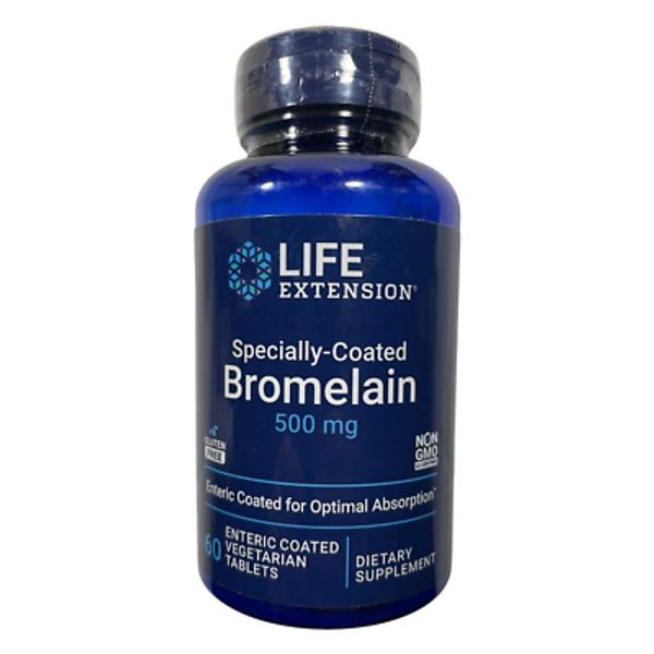 Life Extension Specially-Coated Bromelain - 500 mg - 60 tablets - Exp 07/26