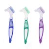 3 Pcs Denture Cleaning Brushes Soft Bristles Ergonomic Handle for False Teeth