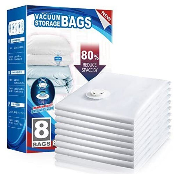 8 Pack Vacuum Storage Bags For Comforter And Blankets Jumbo Vacuum Seal Bags