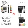 Konjac Sponge Set 12 Pack- Bulk Activated Bamboo Charcoal Facial Sponge Gentle Face Cleansing and Exfoliating Deep Turmeric, French Green, Rose and Red Clay for Face and Body by Bare Essentials Living