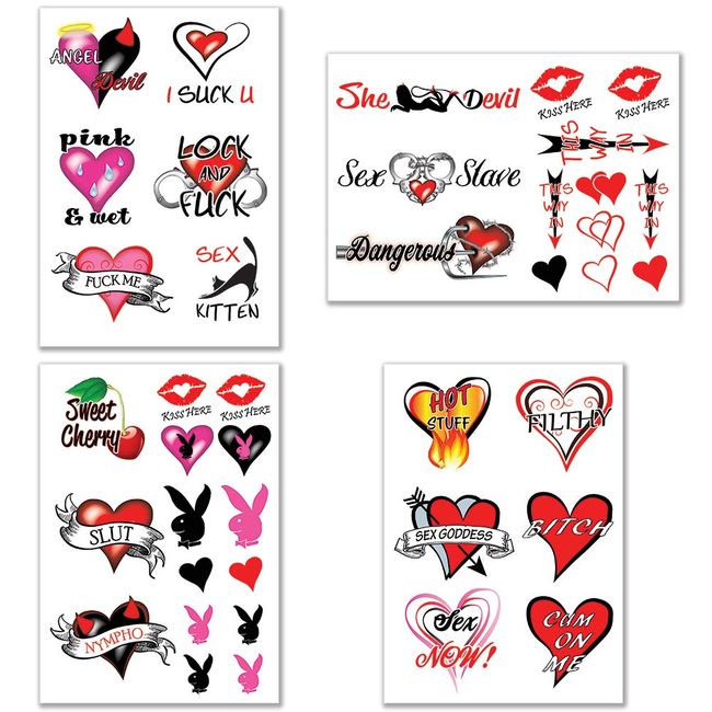 40+ Sexy Naughty Temporary Tattoos for Women Ladies- Adult Fun for Lower Back Legs Arms Butt Stomach