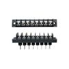 MGI SpeedWare Single Row Screw Terminal Junction Block 300V/20A, Through-Panel Barrier Strip 2-Pack (8 Screw)