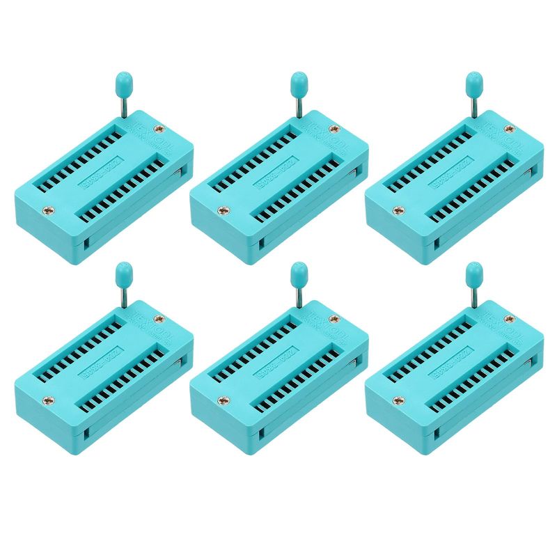 sourcing map 6Pcs Universal IC Test ZIF Socket 24 Pin 2.54mm Pitch DIP ...