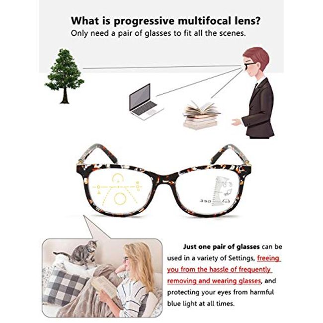Oversized Quality Progressive Multifocal Reading Glasses Men