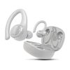 Coby True Wireless Bluetooth Earbuds, Interchangeable Ear Hooks and Tips, Multi-Sized Ear Gels, Sweat-Resistant Design, 14-Hour Play Time, Drop-Proof Case, White
