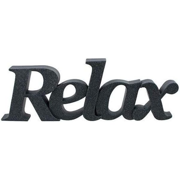 Durable Resin Relax Word Decor Bathroom Decoration Gift idea - Grey