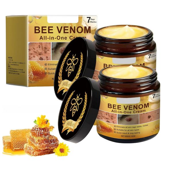 Bee Venom All-in-One Cream, Bee Venom Skin Treatment Cream, Multi-Action Skin care Bee Venom Moisturizing for All Skin Types(2Pcs)