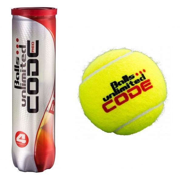 Topspin Balls Unlimited Code Red Tube of 4