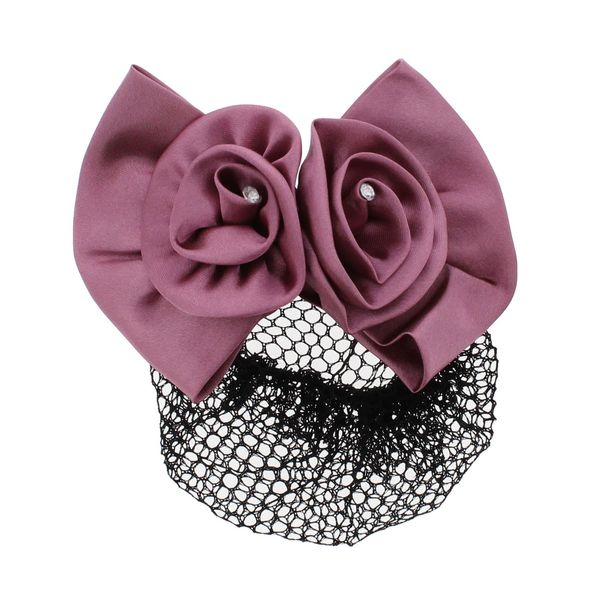 Zac's Alter Ego Large Double Bow On Barrette with Mesh Bun Net