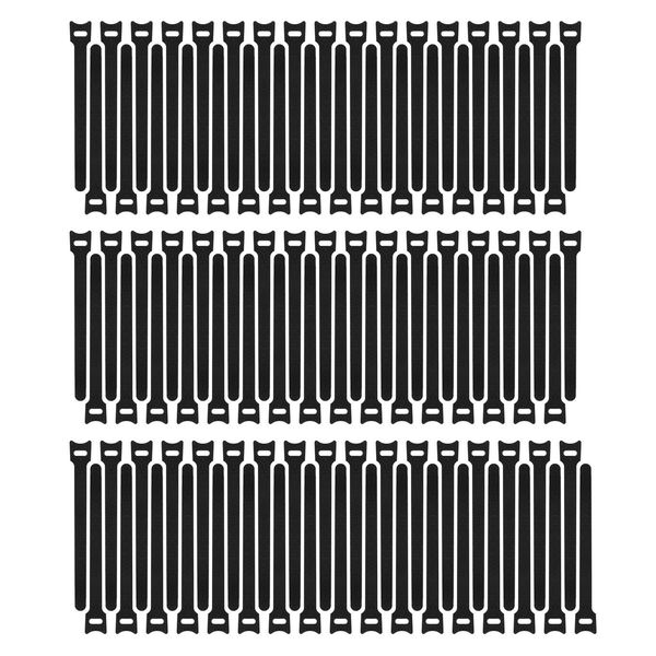 Pasow 100pcs Reusable Fastening Cable Ties Adjustable Wire Management 8 Inch (Black)