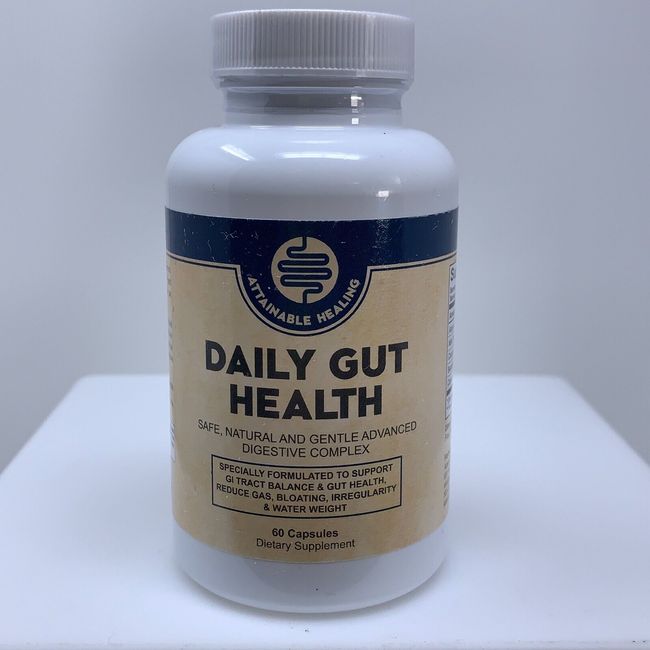 Attainable Healing Daily Gut Health Dietary Supplement 60 Capsules Exp 08/25