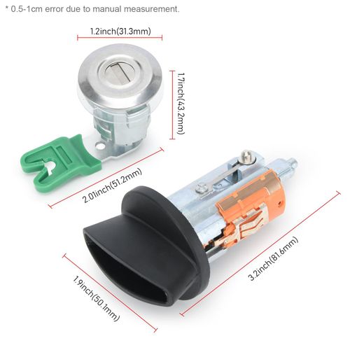 Ford Ignition Switch Lock Cylinder with Key - Fit for Econoline E150, E250, E350 Vans (1997-2020) - Replace LC6177, 703369, 597638