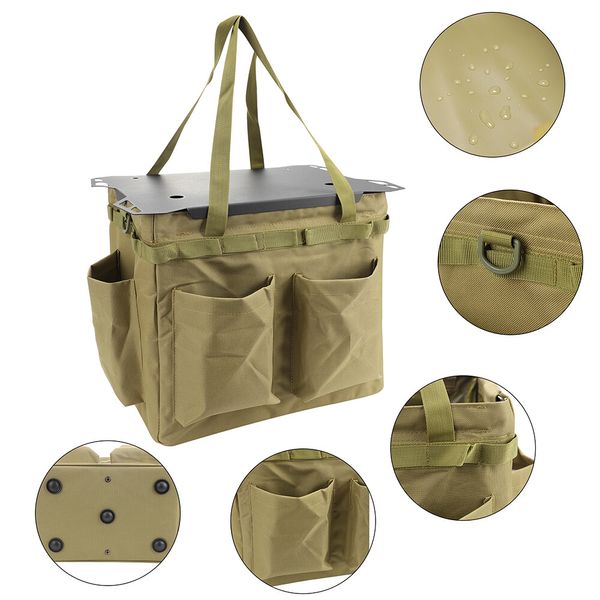 Portable Camping Picnic Storage Bag Case Cookware Tool Box Kit Organizer