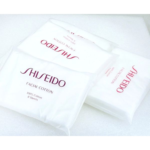 NEW SHISEIDO Facial Cotton 100% Cotton 8 sheets (lot of 5) - NEW