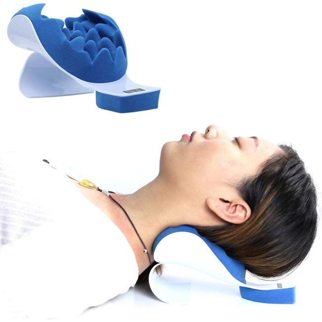 Neck and Shoulder Relaxer Neck Pain Relief Pillow for Tension Headache Relief, Neck Support, Cervical Spine Alignment, TMJ Treatment, Muscle Relaxation, Posture Correction, Nerve Pain Relief