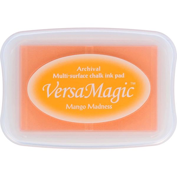 Tsukineko VersaMagic Ink Pads Stempelkissen, Kreiden-Finish, Mango Madness, Synthetic Material, orange, 9.9 x 6.6 x 1.8 cm