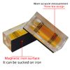 High Precision Mini Level Bubble Small Horizontal Bubble Three Line Horizontal Pearl Level Magnetometer (52 * 18 * 15mm（magnetic brown）2PCS