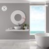 DOITOOL Suction Clock Waterproof Clock Bathroom Wall Clock Shower Mini Bath Clock Hanging Clock for Washroom Kitchen White