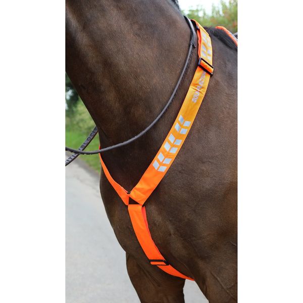 Shires Equi-Flector Breastplate - Orange Pony/Cob