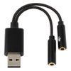 INEX ADV-128 USB Audio Converter Cable for Headphone + Microphone
