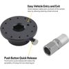 6-Bolt Black Quick Release Steering Wheel Hub Hex for 3/4" Shaft