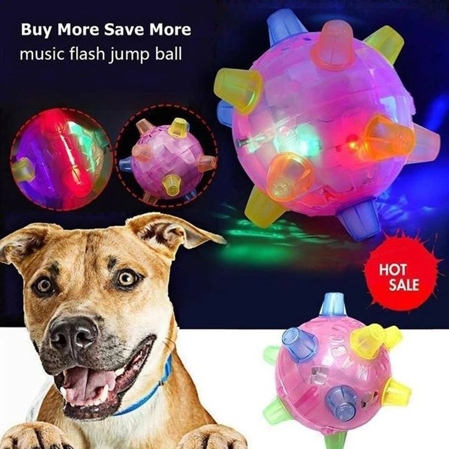 Jumping Vibrating Bouncing Ball, Dog Balls Toy Bouncy LED Kids