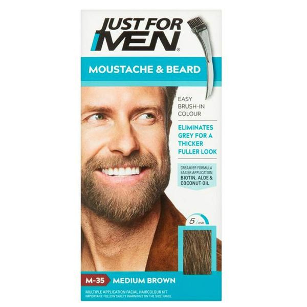 Just For Men Brush-in Color Gel, Mustache & Beard - Medium Brown M-30