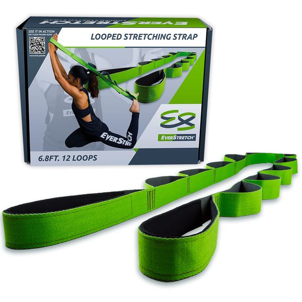 EverStretch nicht-elastisches Trainingsband mit Schlaufen - Bewegen Sie sich frei mit diesem schlaufenförmigen fitnessband mit schlaufen Premium Stretchgurt für Sport und Physiotherapie