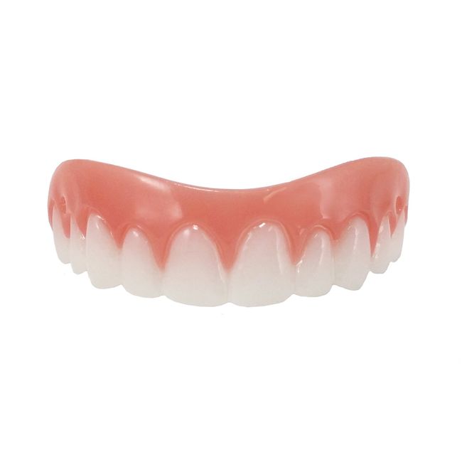 Billy Bob Instant Smile Comfort Fit Flex Cosmetic Teeth, Bright White Shade, Comfortable Upper Veneer, 1 Size Fits Most