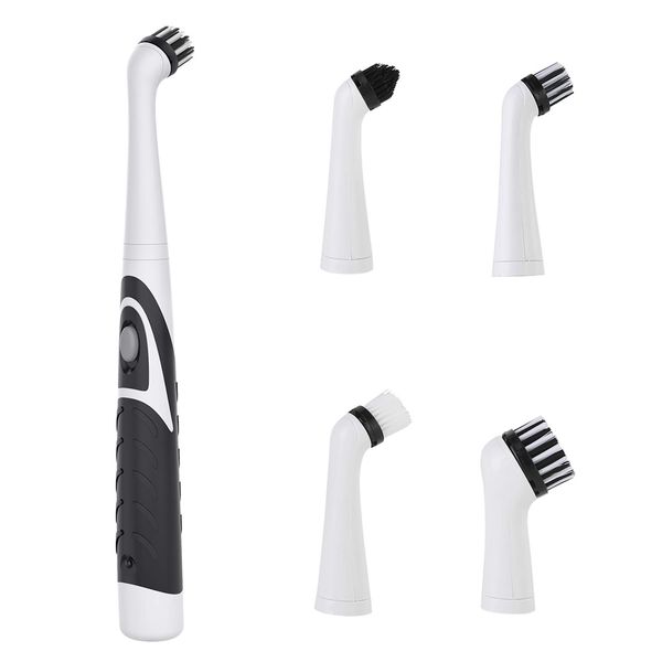 Electric Cleaning Brush for Tile And Tub, Electric Spin Scrubber Household Cleaning Brushes with 4 Heads, Kitchen Accessories Suitable for Home, Bathroom Floor, Tub, Shower, Tile