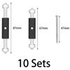 10 Sets Switch Socket Repair Tools, Switch Socket Cassette Screws Support Rod (Black)