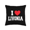 I Love Livonia Throw Pillow