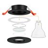 ledscom.de 4 pcs. Bathroom Ceiling mounting Frame ERID, Damp-Proof, Bathroom, IP44, Round, Black matt