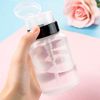 3PCS 200ML/6.8oz Big Empty Refill Clear Plastic Push Down Pump Dispenser Vial Bottles Cosmetic Storage Container with Flip Cap Travel Packing Jars for Make-up Water Toner Nail Polish Remover Liquid