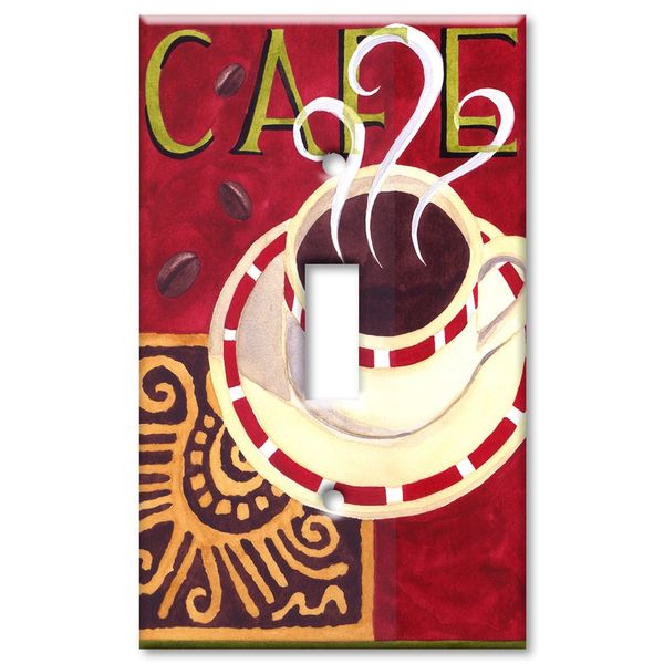 Art Plates - Coffee Cafe Switch Plate - Single Toggle
