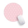 Pastel Pink & White Dot Cluster Pattern PC Office Computer Round Mouse Mat Pad Desk Mousemat Mousepad