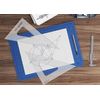 Pacific Arc's Scholastic Triangle - 4 inch - Clear - 45/90 Angle - Plain Edge - Polystyrene - Technical Drawing Tools, Drafting, Architect and Engineering.