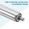 sourcing map Stainless Steel Conveyor Roller 1.5" Diameter 8" Length Gravity Transmission Replacement Part Galvanized End (Silver)