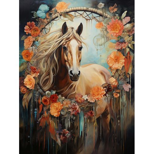 SKRYUIE 5D Diamond Painting Kits Horse for Adults Full Round Drill, DIY Paint with Diamond Art Kits for Adults Crystal Cross Stitch Art Craft Wall Office Decor 12x16 inch / 30x40 cm B2254