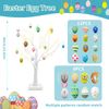 AUXHCYL Easter Tree with Lights Battery USB Powered with Timer Function, 60cm Easter Table Decorations Twig Tree with Various Eggs, Easter Decorations Home Gifts(24 LEDs, 18 Eggs)