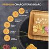 Charcuterie Board - Bamboo Cheese Board Serving - House Warming Gift Set