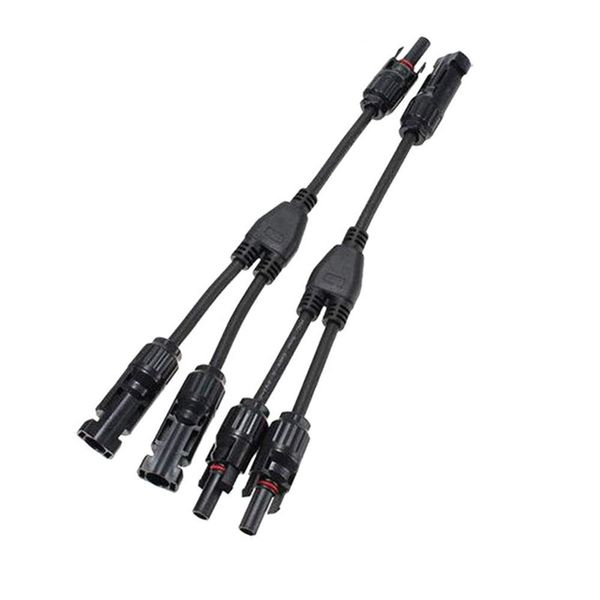 Solar connector Y branch parallel adapter Solar panel cable Photovoltaic plug distributor