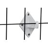 Dazzling Displays 12-Pack White Gridwall Panel Mount Brackets - Essential for Gridwall, Slatgrid, or Trellis Mounting