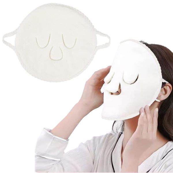 Forahome Steaming Towel, Face Mask Towel, Moisturizing, Face Steaming, Comes with String, Easy to Use, Anti-Drying, Steam Effect, Fully Open Pores, Warming Face, Relax, Steam Face Mask, Home SPA,