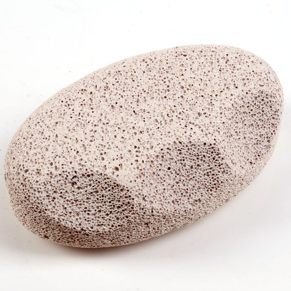 Oval Shaped Pumice Stone with Grooved Finger Indents - Removes Hard, Dead Skin from Feet & Hands for Smooth Skin