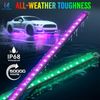 Dual Remote Control U8 RGB LED Underglow Underbody Neon Lights Strips,Waterproof