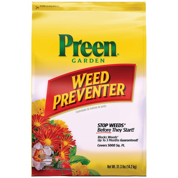 Preen 2464083 Garden Weed Preventer, 31.3 lb. Covers 5,000 sq. ft